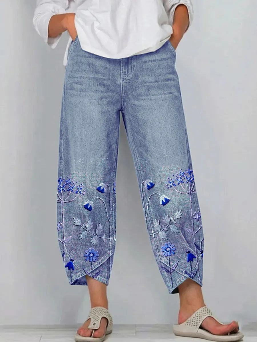 Aven | Embroidered Casual Chic Trousers