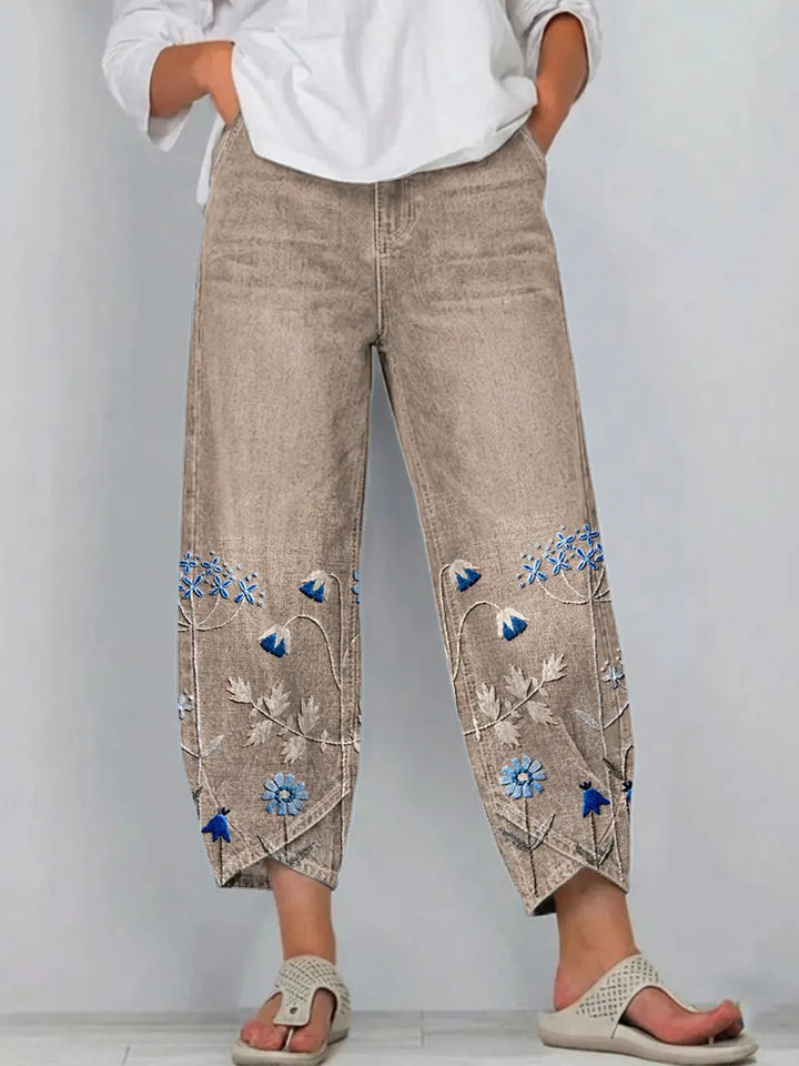 Aven | Embroidered Casual Chic Trousers