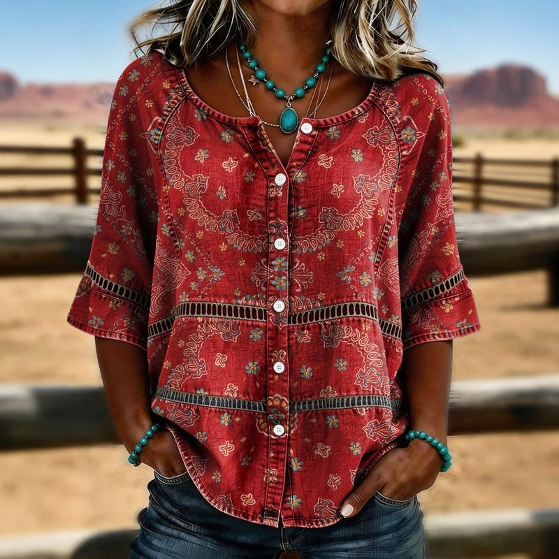 Harper Bohemian Print Blouse