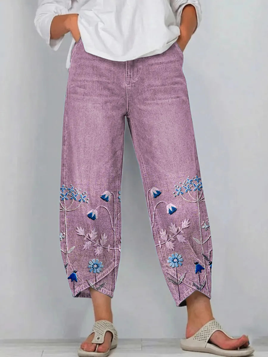 Aven | Embroidered Casual Chic Trousers